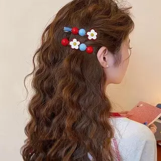 【กรุงเทพจัดส่งสินค้า】แฟชั่นประดับผมมาใหม่ กิ๊บหนีบผม กิ๊บติดผมโบว์ลายดอกไม้