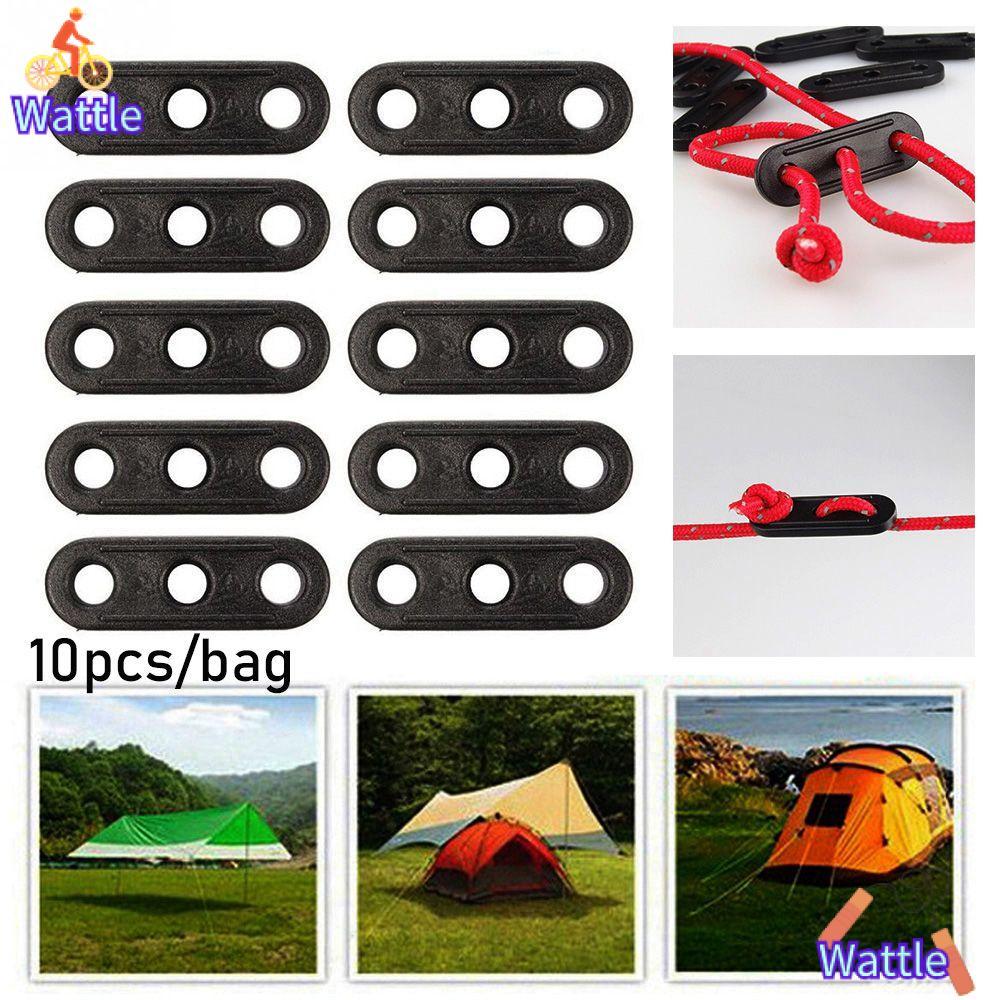 เชือกยึดพลาสติก WIGWAM ขนาด 10 ชิ้น ออกแบบมาเพื่อกันฝน และมีระบบป้องกันการเลื่อน