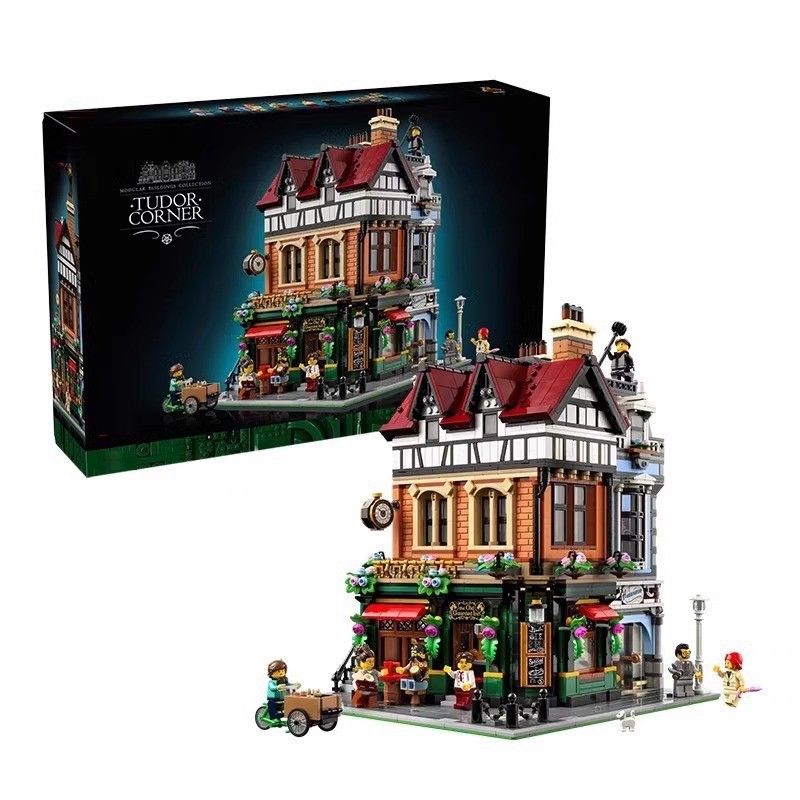 เข้ากันได้กับ Lego 10350 Street View Series British Street Corner Building Block ของเล่น