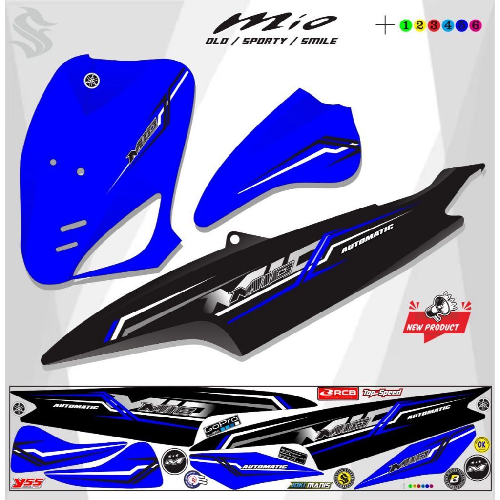 MIO SPORTY MIO SMILE STRIPING สติ๊กเกอร์ VARIATION MIO 110 สติ๊กเกอร์