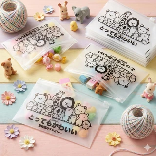 S0165 กระเป๋าซิปลอค A5 ซิปขาว ขนาด 17ซม.*23ซม. ใส่ดินสอ ปากกา เครื่องเขียน กันน้ำ กล่องดินสอ