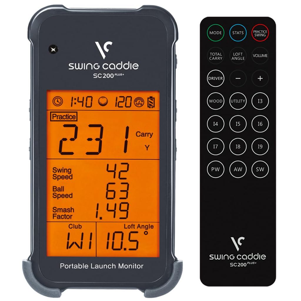 [Voice Caddie] SC200PLUS+ Compact Ball Flight Monitor Portable Launch Monitor Swing Caddie Golf Prac