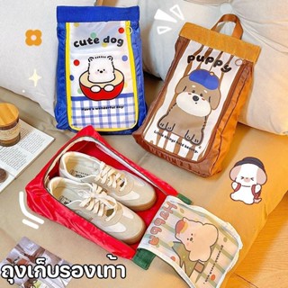 COD ถุงเก็บรองเท้า ที่สามารถเห็นได้ แบบพกพา กันฝุ่นกันน้ำ เห…