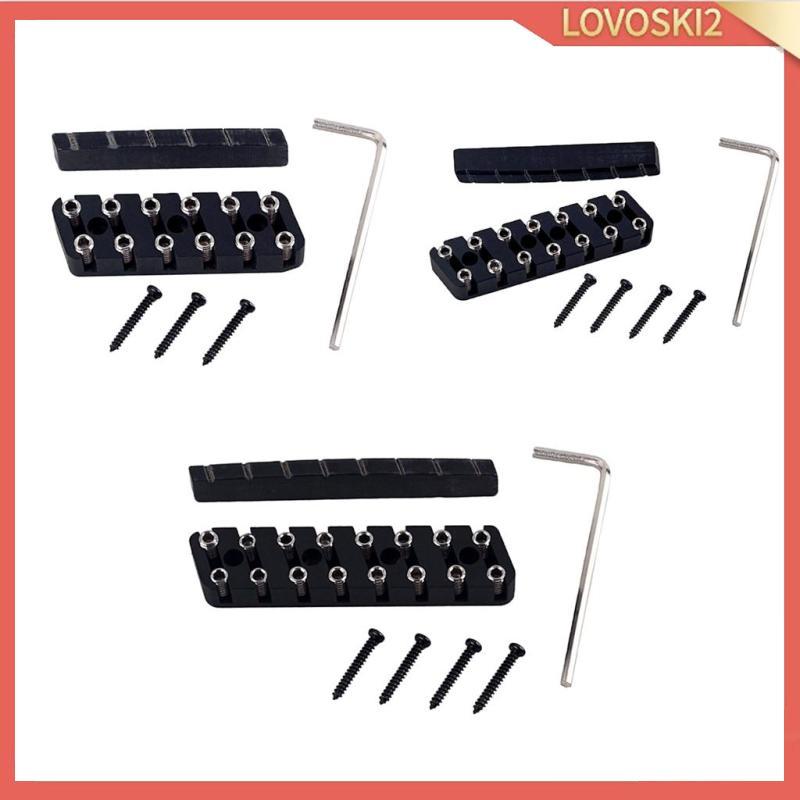 [Lovoski2] สะพานกีตาร์ Headless 6/7/8 String & Slotted Camel Nut สําหรับกีตาร์ Accs