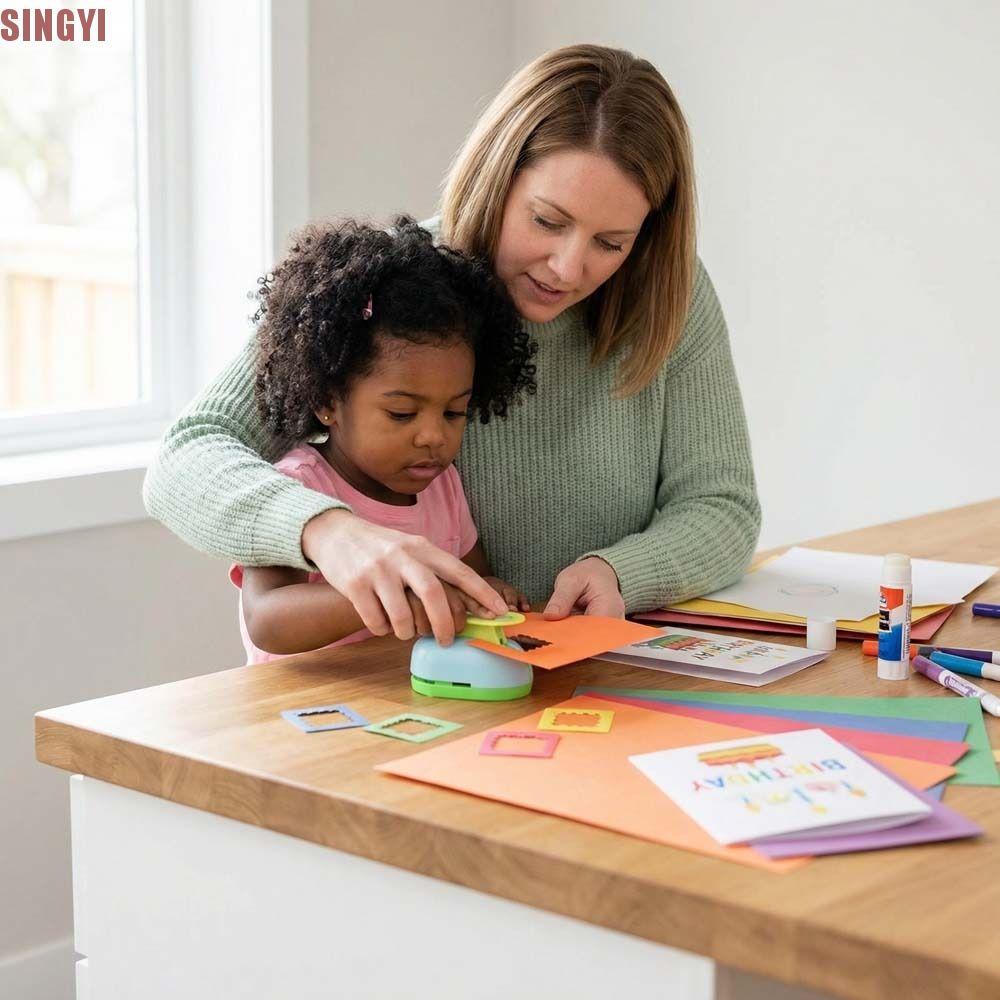 SINGYI Stamp Border Punchs, Stamp Shape Punches Maker ลายนูน|อุปกรณ์การเรียน Hole Puncher ประหยัดแรง