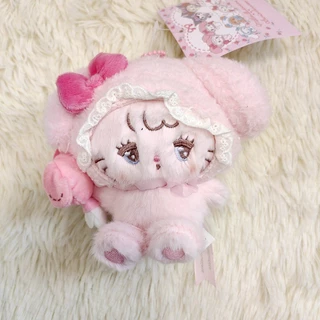 น่ารัก Sanrio X Cat Series Plushine ของเล่น Hello Kitty Cinnamoroll Kuromi ตุ๊กตาพวงกุญแจกระเป๋าจี้เด็กของขวัญ