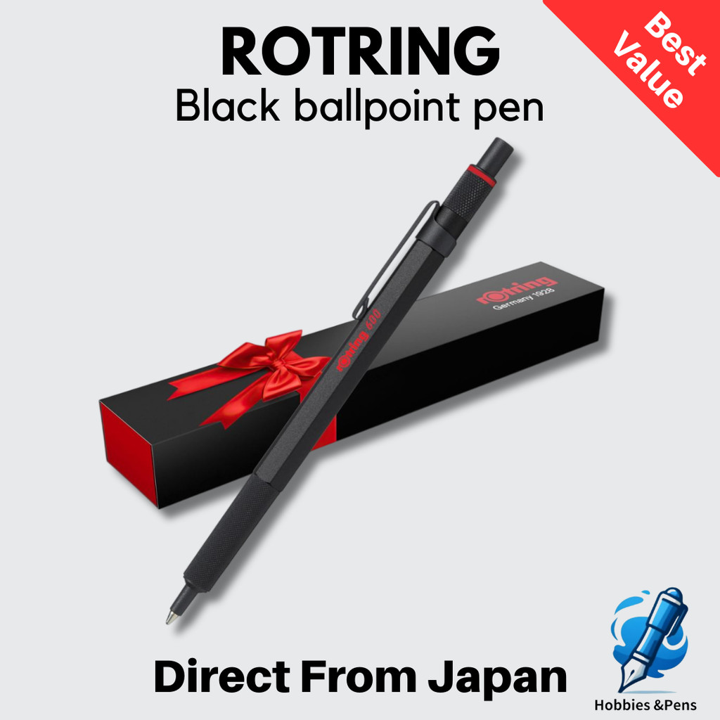 Rotring 600 Ballpoint Pen Black Medium Japan