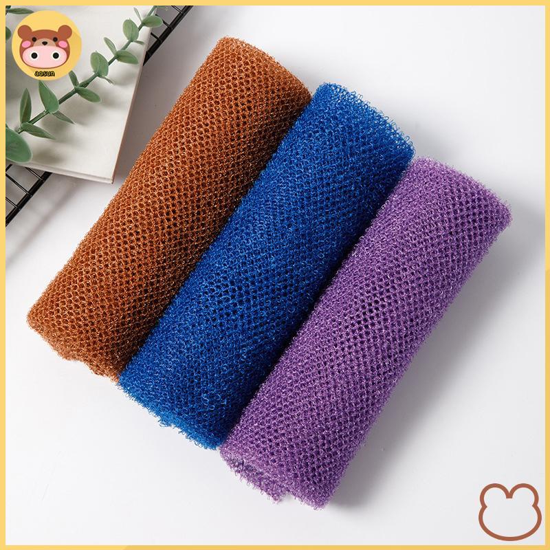 Aosun Net Bath Sponge, 14x77cm Exfoliating Shower Body Scrubber, Skin Smoother VN