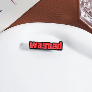 GTA Wasted Pin Badge สัญลักษณ์คลาสสิกสำหรับสะสมและสวมใส่