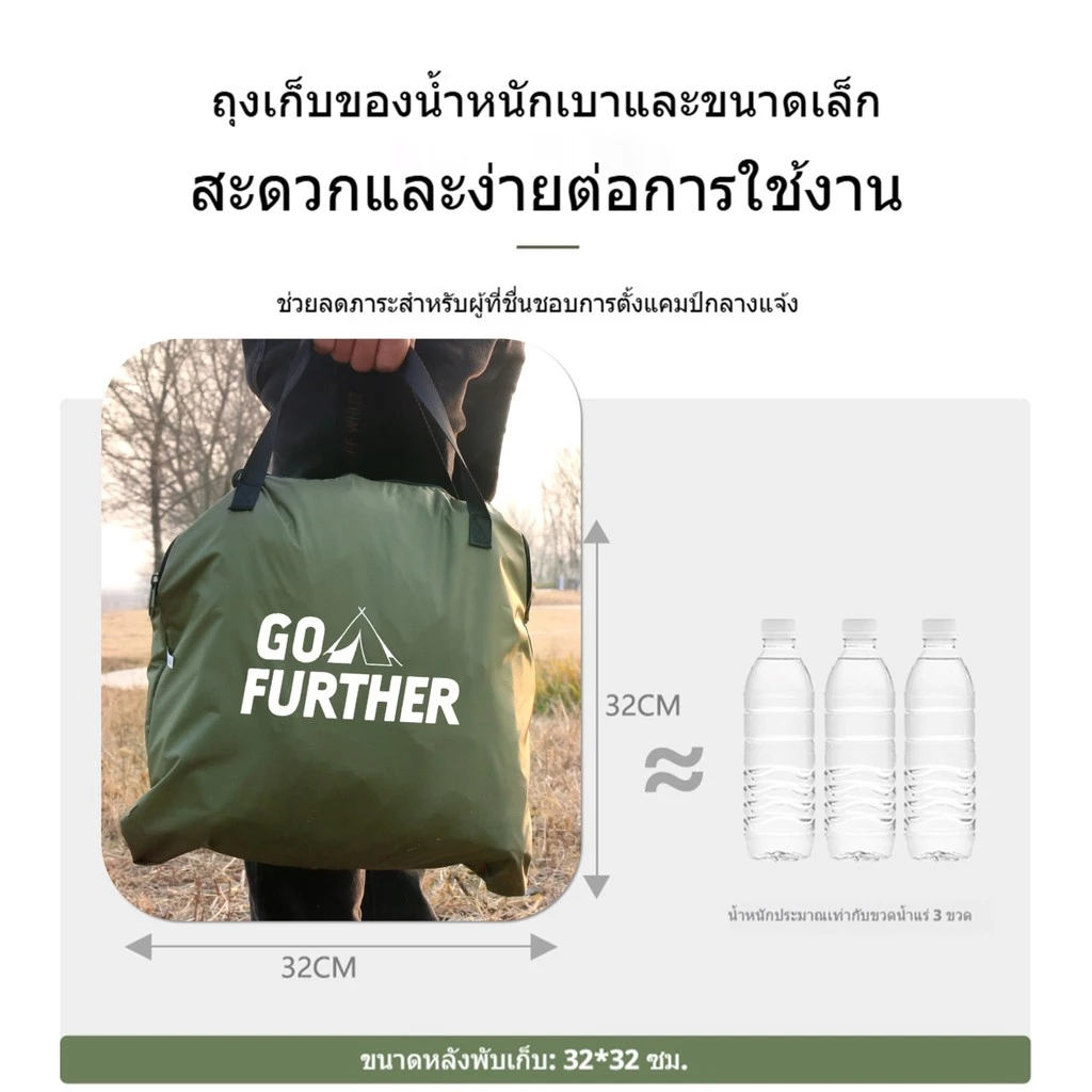 เต็นท์กันยุงสองชั้น กางอัตโนมัติ น้ำหนักเบา สำหรับเดินป่า แคมป์ปิ้ง thumbnail 6