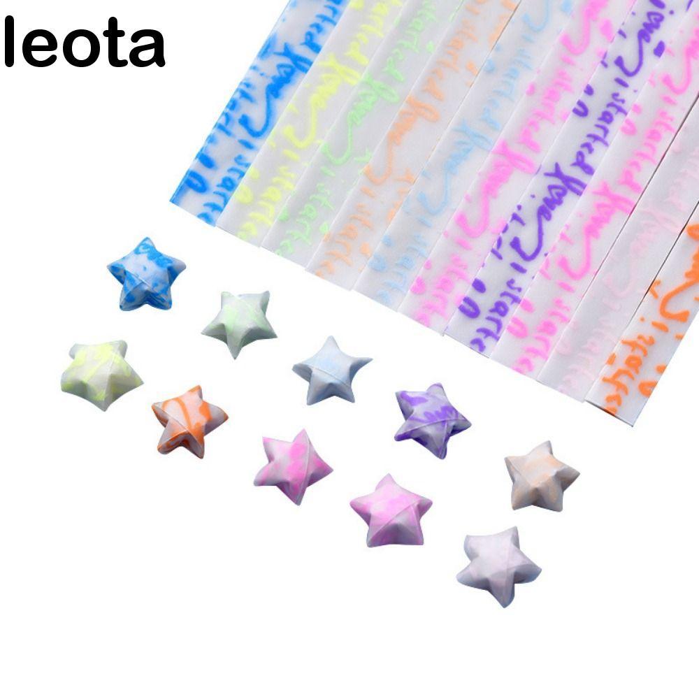 LEOTA Stars Paper Colourful 210 แผ่นตกแต่ง Glitter Lucky Craft Paper