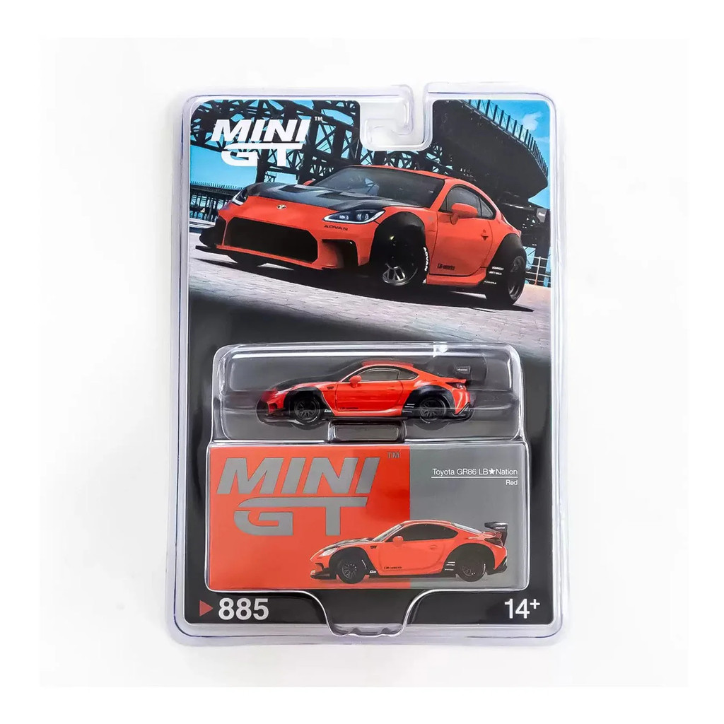 CAR MODEL Mini GT Card Version MGT00885 Toyota GR86 LB Nation
