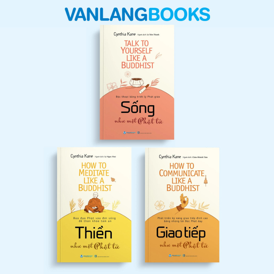 หนังสือ - 3 เล่ม bo Living Like a พุทธ+สื่อสารเหมือนพุทธ+Zenmising เหมือนพุทธ (Van Lang)