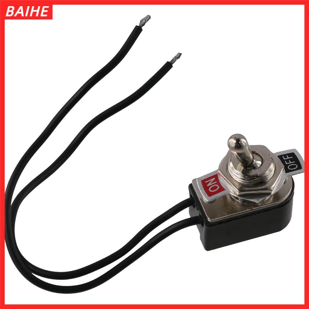 BAIHE Toggle Switch, 2 Pin Mini Toggle Rocker Switch, ติดตั้งง่าย Heavy Duty พร้อม 5 ตะกั่ว AC 6A/125V 3A/250V รถ ราคา ถูกที่สุด ดีลบีเคเค