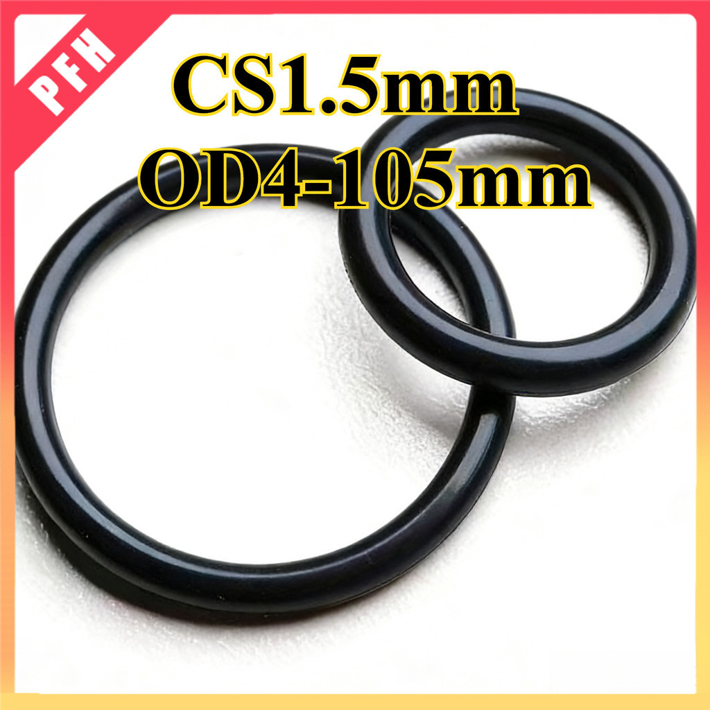 CS1.5mm  OD4-105mm แหวนยาง โอริง แหวนซีลน้ํามันไนไตรล์ ปะเก็นสีดํากันน้ําและทนอุณหภูมิสูง (ZH-PFH1)