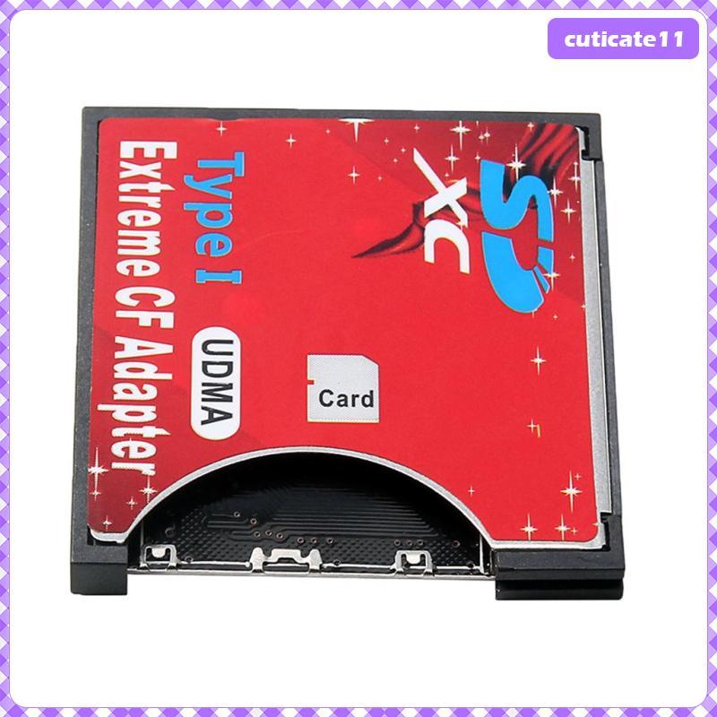 [Cuticate1] SD CF Card Adapter SD MMC CF Type Flash Memory CF Card Adapter สูงสําหรับกล้อง SLR