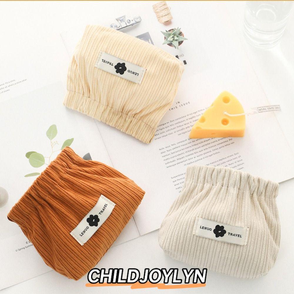 CHILDJOYLYN Shrapnel Bag กระเป๋าใส่เหรียญแบบนุ่มสีทึบ สำหรับการเดินทางและเครื่องสำอาง ขนาดกระทัดรัดและน่ารัก