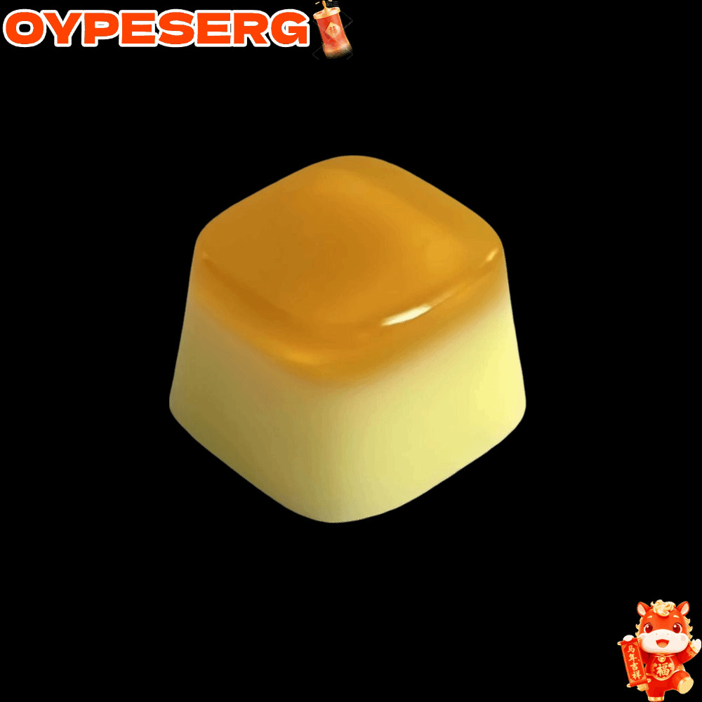 OYPESERG Jelly Pudding Keycap, Resin Cross Shaft Mechanical Keyboard Key Caps, กาวน่ารัก Texture Jel