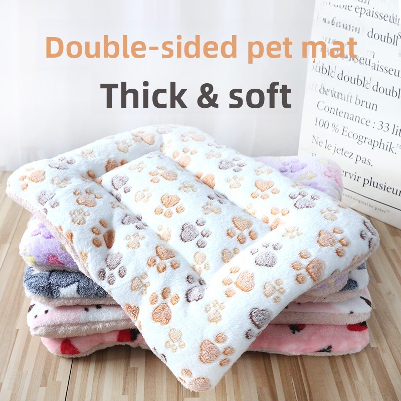 Pet Mat with Fleece, Dog Mat, Dog Bed, Winter Warm Pet Mat, Cat Bed, Pet Supplies