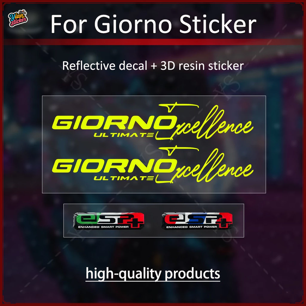 สติ๊กเกอร์สะท้อนแสง GIORNO หน้าหลัง 3D เรซิ่น thumbnail 4