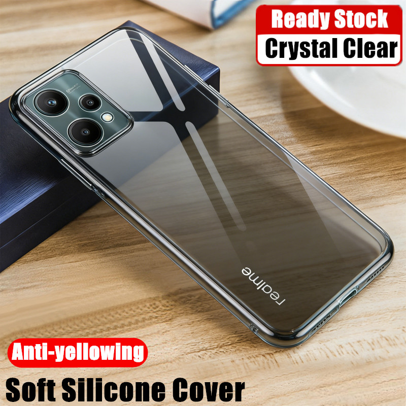 สําหรับRealme 9 Pro Plus Realme 9 Pro + RMX3392 RMX3393 นุ่มโปร่งแสงซิลิโคนสีดํายืดหยุ่นกันกระแทกTPUคริสตัลใสผิวScratch-resistant Jellyกรณี