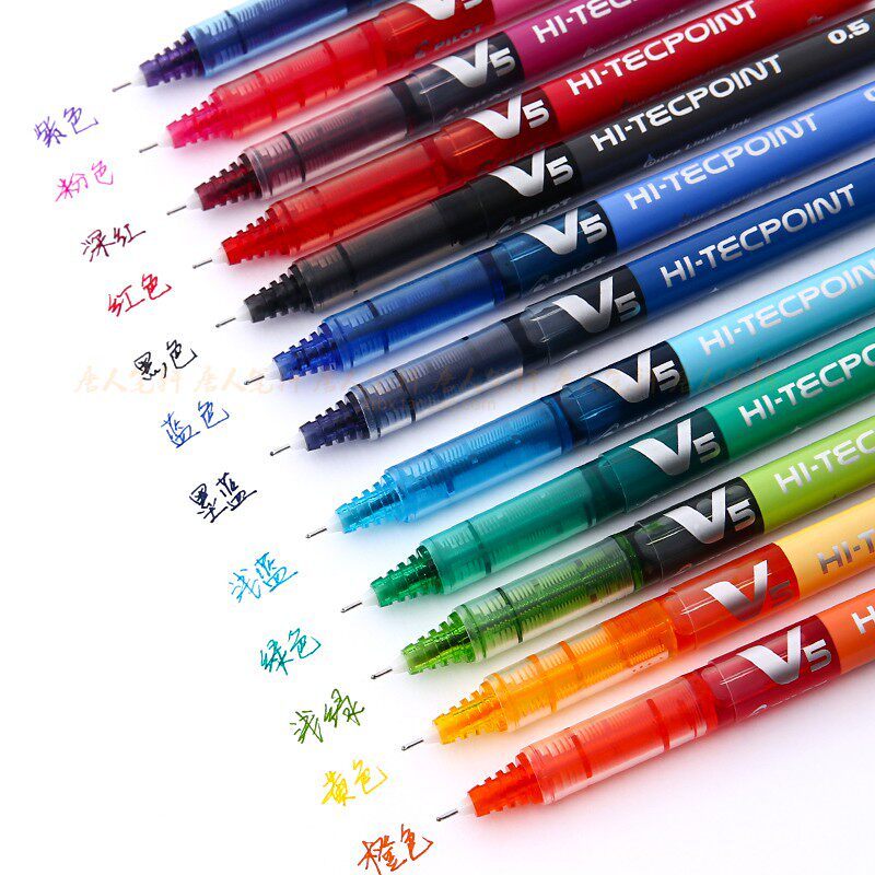 PILOT Japan PILOT ปากกา BX-V5 ปากกาสีน้ํา/PILOT v5 Rollerball ปากกา/ปากกาน้ํา 0.5 การสอบปากกาพิเศษ
