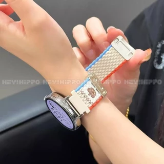 หมวกหมีสําหรับ Amazfit Bip6 Bip5 หน่วยถักสายไนลอนสําหรับ Huami Amazfit 2 GTS4 GTS 4 3 2e 2Mini Bip3 Bip S Pro GTR 4 3 20 มม.22 มม.