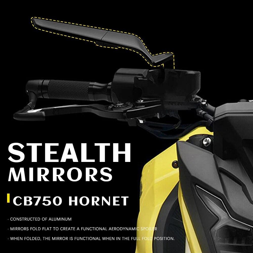 รถจักรยานยนต์ Stealth กระจกสําหรับ HONDA CB750 Hornet Hornet750 อุปกรณ์เสริมกระจกมองหลังปรับ Winglet