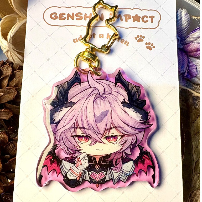 พวงกุญแจอีพ็อกซี่อะคริลิค Genshin Impact Durin ~ชุดลูกแมวเยลลี่~ พวงกุญแจ Genshin Durin