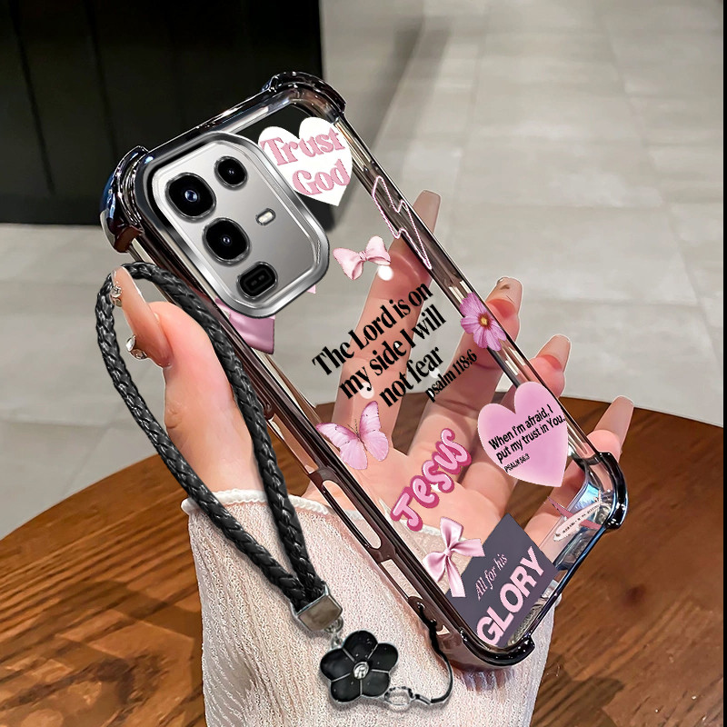 เหมาะสําหรับ infinix NOTE 50 PRO + 50S 50X 4G 5G เคสโทรศัพท์ใหม่ love bow กันกระแทก soft shell เชือก