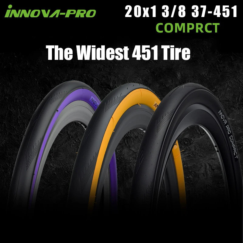 INNOVA 20x1 3/8 กว้างที่สุด 451 จักรยานยางในตลาด 20 นิ้ว 37-451 น้ําหนักเบาพับ Racing Bike ยาง IB-30