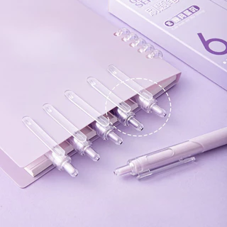 ปากกาลูกลื่น ไล่เฉดสี แพ็ค6แท่ง หมึกสีดำ ปากกาดำ 0.5 mm ไล่สีด้าม แห้งไว ไม่เลอะ พร้อมส่ง