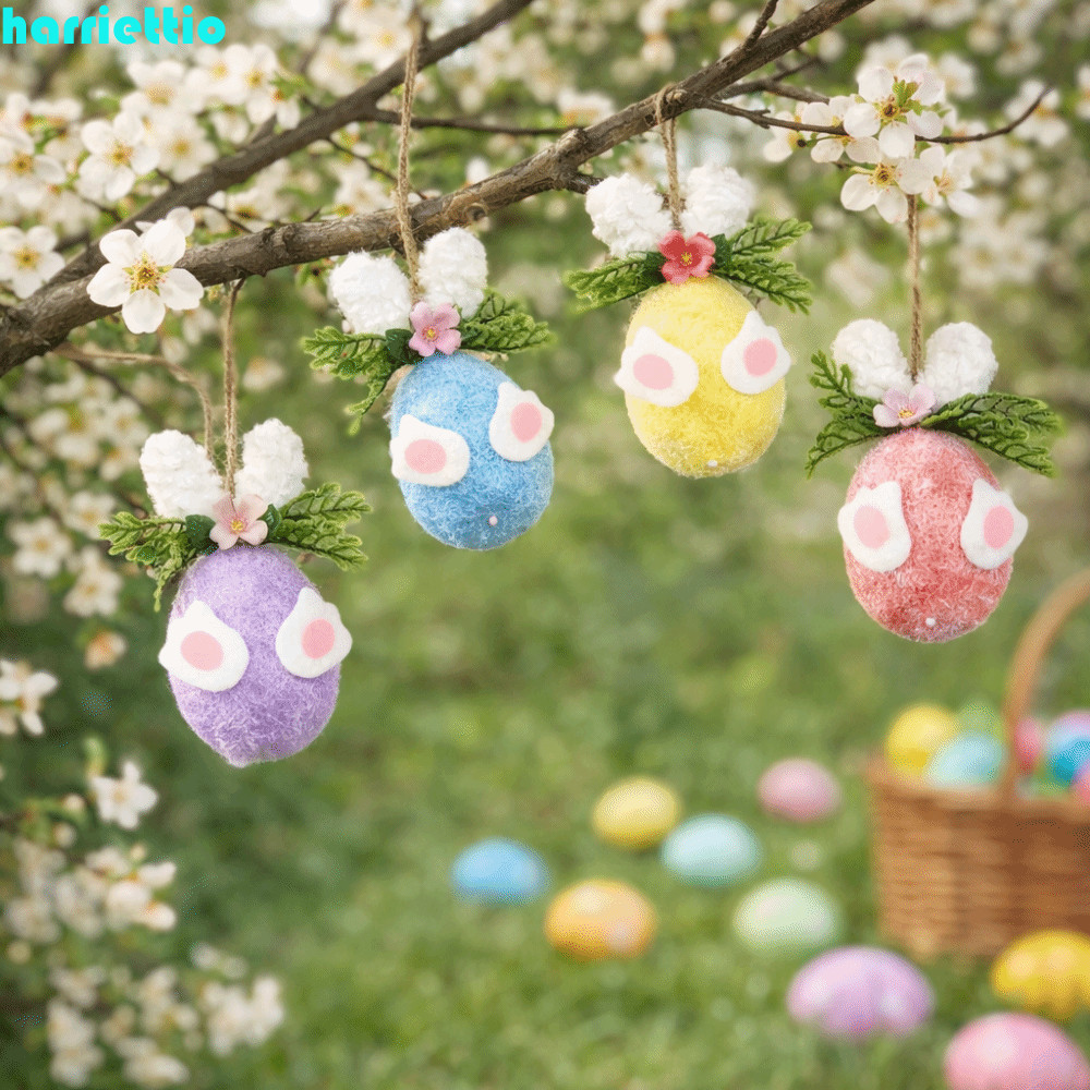 HARRIETTIO Foam Easter Eggs, with Rope Easter Eggs