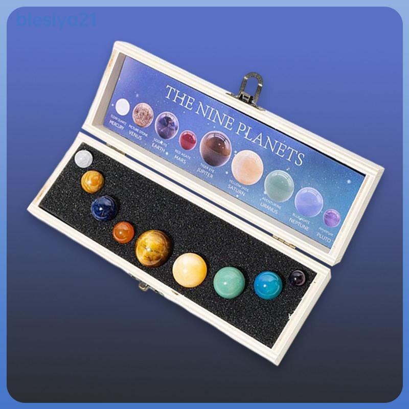 [blesiya21] ชุดลูกบอลคริสตัลอัญมณีคริสตัลธรรมชาติ 9 ชิ้น Galaxy Universe Healing Crystals 9 ชิ้น
