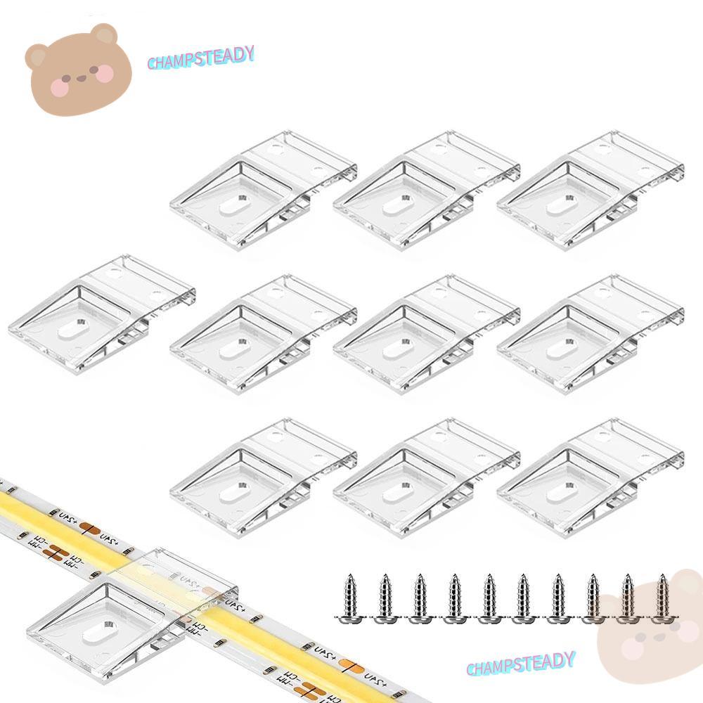 CHAMPSTEADY คลิปพร้อมสกรู, สายไฟหัวเข็มขัด Light Strip Clamp 10 มม.PCB LED Light Strip คลิป, FCOB CO
