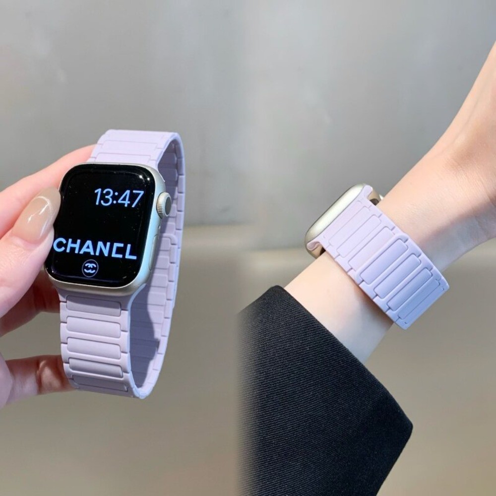 สายนาฬิกาซิลิโคนแม่เหล็ก IWatch สําหรับ IWatch 11/10/9/8SE3 สาย iwatch กีฬา