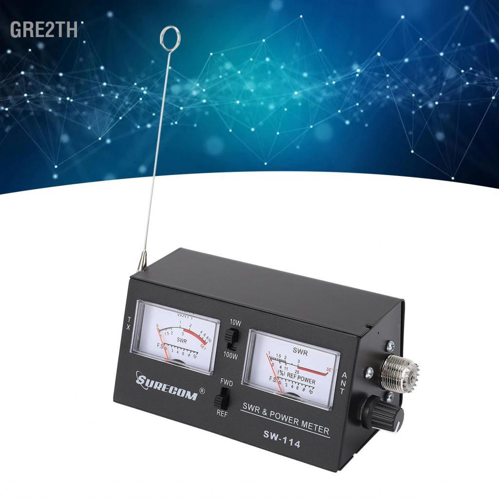 Gre2th SWR RF Field Strength Test Meter และ Power 27-30MHz SO239 สำหรับ CB เสาอากาศวิทยุ
