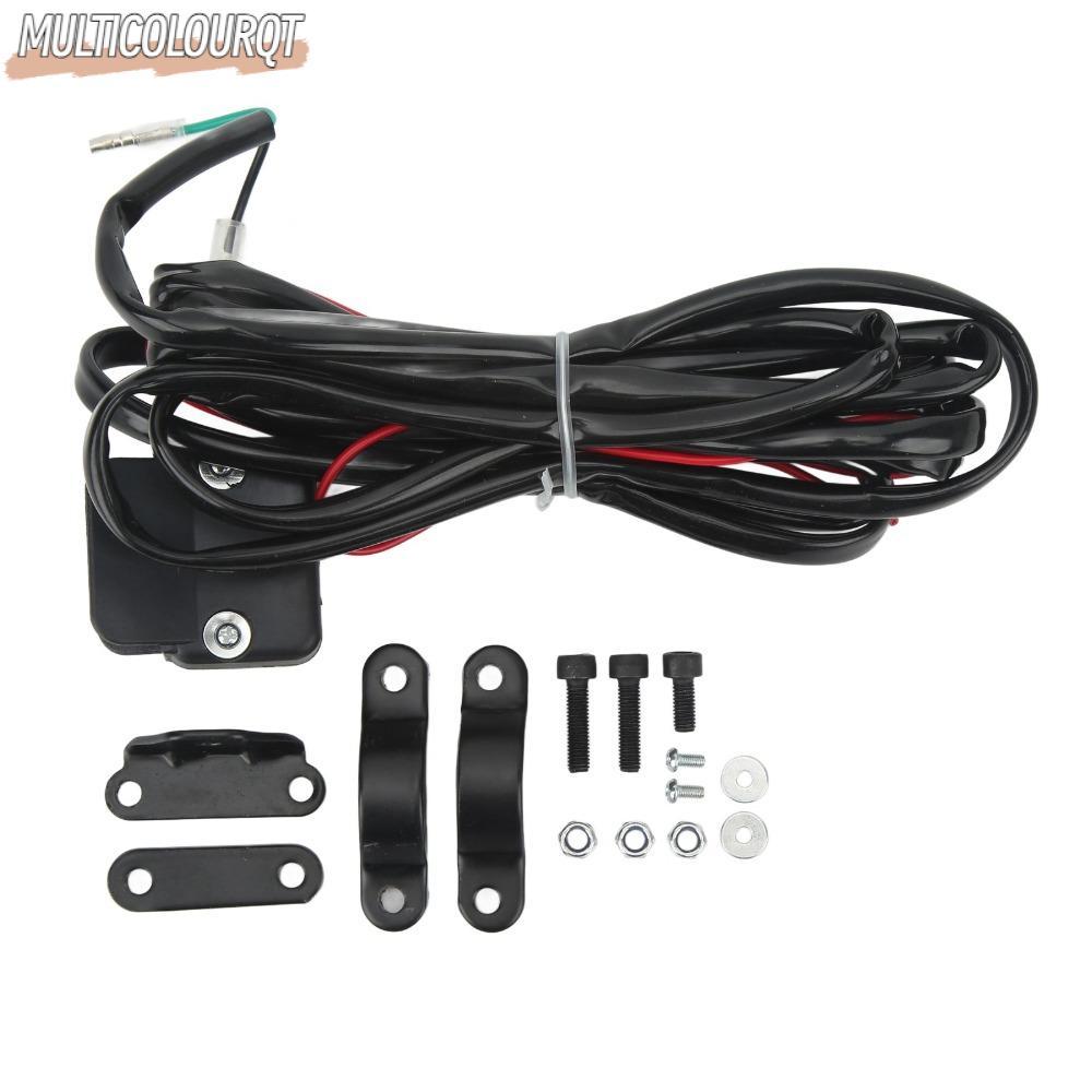 MULTICOLOURQT Handlebar Control Line 3 เมตรความยาว Winch Rocker Switch,เปลี่ยน 12V Thumb Switch สําห