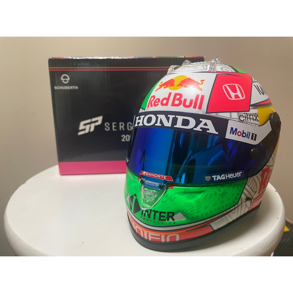 ยี่ห้อใหม่ 1/2 Schubert Perez Red Bull Fleet 2021 Mexico Station Special Edition Coating Helmet Mode