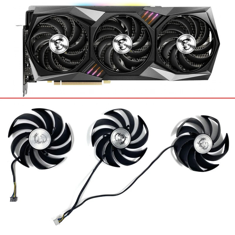 ใหม่ 90 มม.การ์ด Cooler พัดลม GPU สําหรับ MSI GeForce RTX 3060 3070 3080 3090 3060Ti 3070TI GAMING X