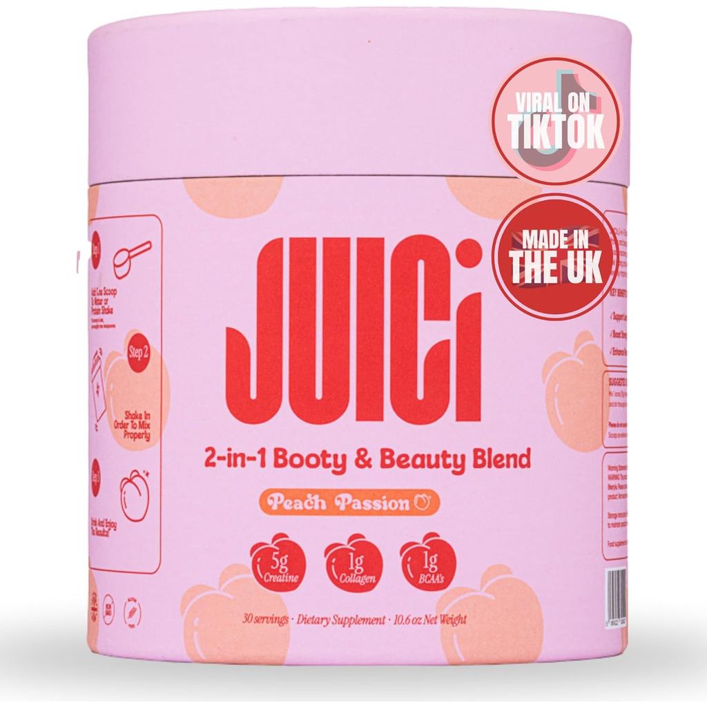 JUICi 2 in 1 Booty and Beauty Blend - Creatine Powder for Booty Growth Fit Toned Women, Creatine for