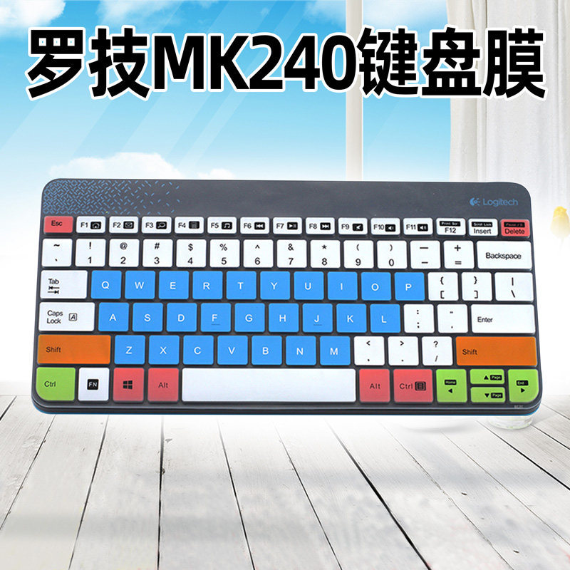 Logitech MK240 K240 MK245 Nano คีย์บอร์ดไร้สายฟิล์มป้องกันฝาครอบกันฝุ่นสติกเกอร์ปุ่มครอบคลุมเต็มรูปแ
