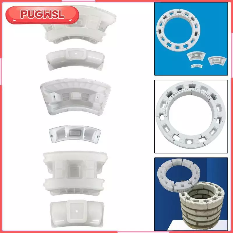 [pugwsl] บล็อกคอนกรีตประกอบที่มีประสิทธิภาพ Mould ABS รอบออกแบบโมดูลผนังอย่างดีสําหรับสวน Paver ซีเมนต์บ่อทํา