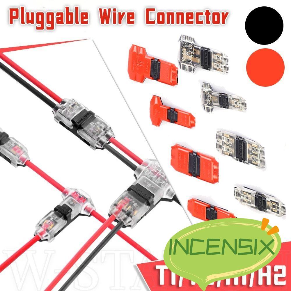 INCENSIX 1 ชิ้นสายไฟ Crimp,การเชื่อมต่อสายเคเบิล Strip ตัวเชื่อมต่อรถ Pluggable Wire Connector, Quic