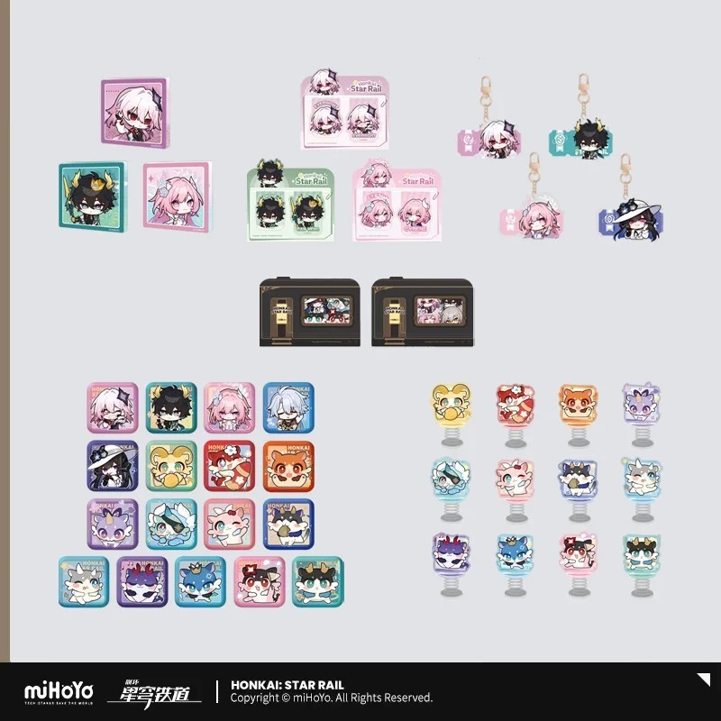 Honkai Star Rail อย่างเป็นทางการ miHoYo พวงกุญแจป้ายของแท้มีนาคม 7th Dan Heng Evernight Cyrene Prens