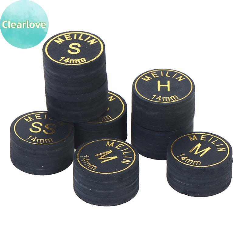 Clearlove 14 มม. ญี่ปุ่น Cue Tip คุณภาพสระว่ายน้ําบิลเลียด Pigskin Cue Tip Snooker Cue Tip TH