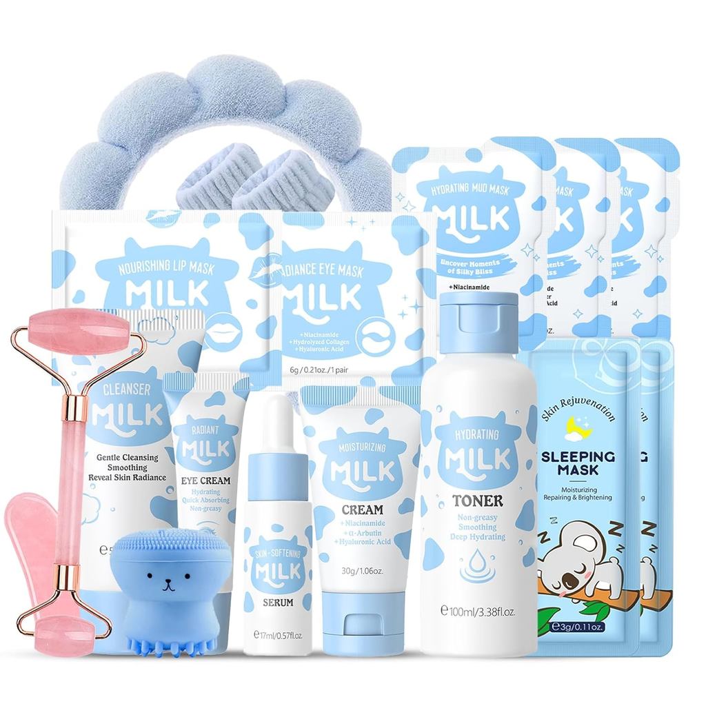 Milk Skin Care for Kids Teens Birthday Christmas Gifts - Girls Skin Care for Kids Age 8-12 - บํารุงผ