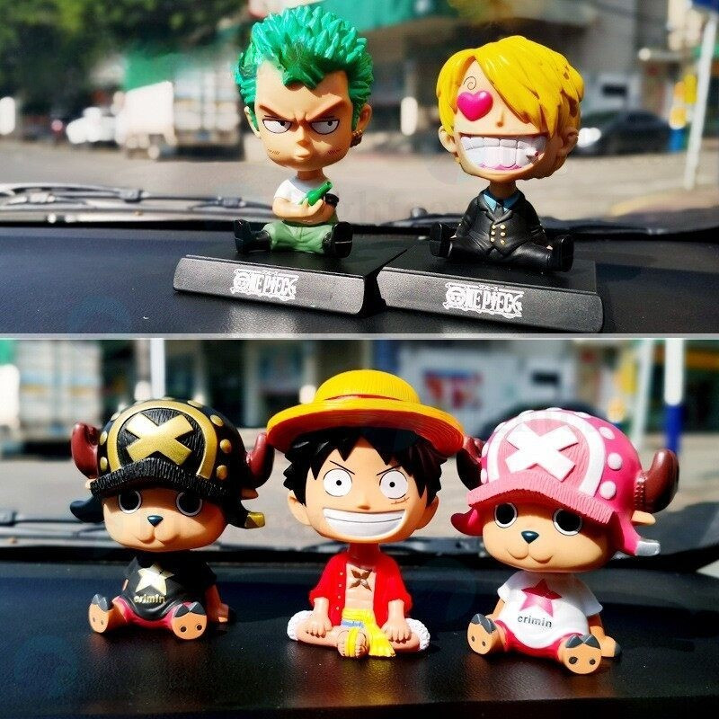 JX U1315t ตลกเขย่าหัว Monkey Luffy Dashboard ตกแต่งรถอุปกรณ์เสริมภายใน One Piece