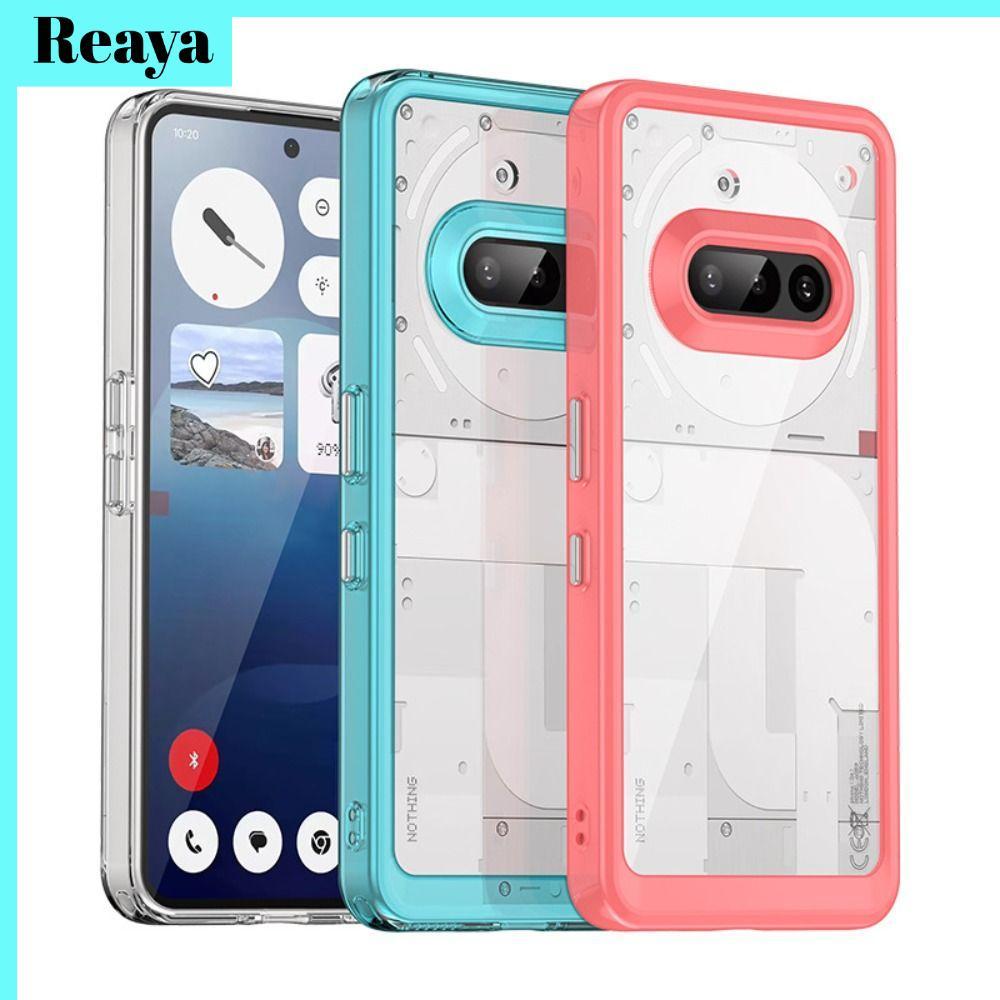 Reaya ป้องกัน, TPU + อะคริลิคฝาครอบโทรศัพท์โปร่งแสง, กันกระแทก Anti-Drop Protector Edge กลับ Shell สําหรับ Nothing โทรศัพท์ 3a