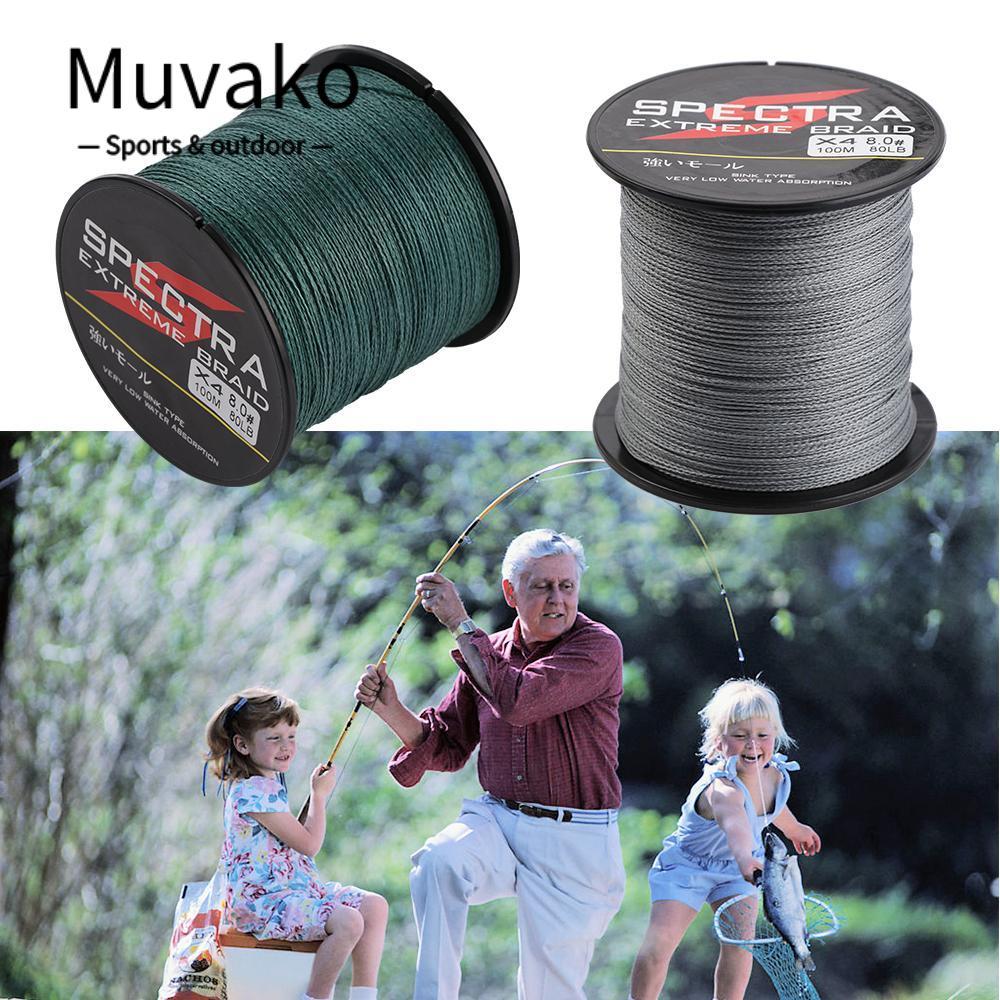 MUVAKO เชือกด้ายถัก PE 4 สตรัด สำหรับงานหนัก 6-80 ปอนด์